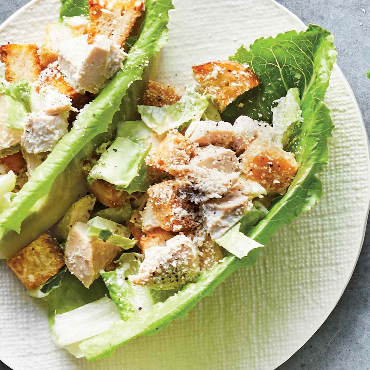 Chicken caesar lettuce wraps recipe