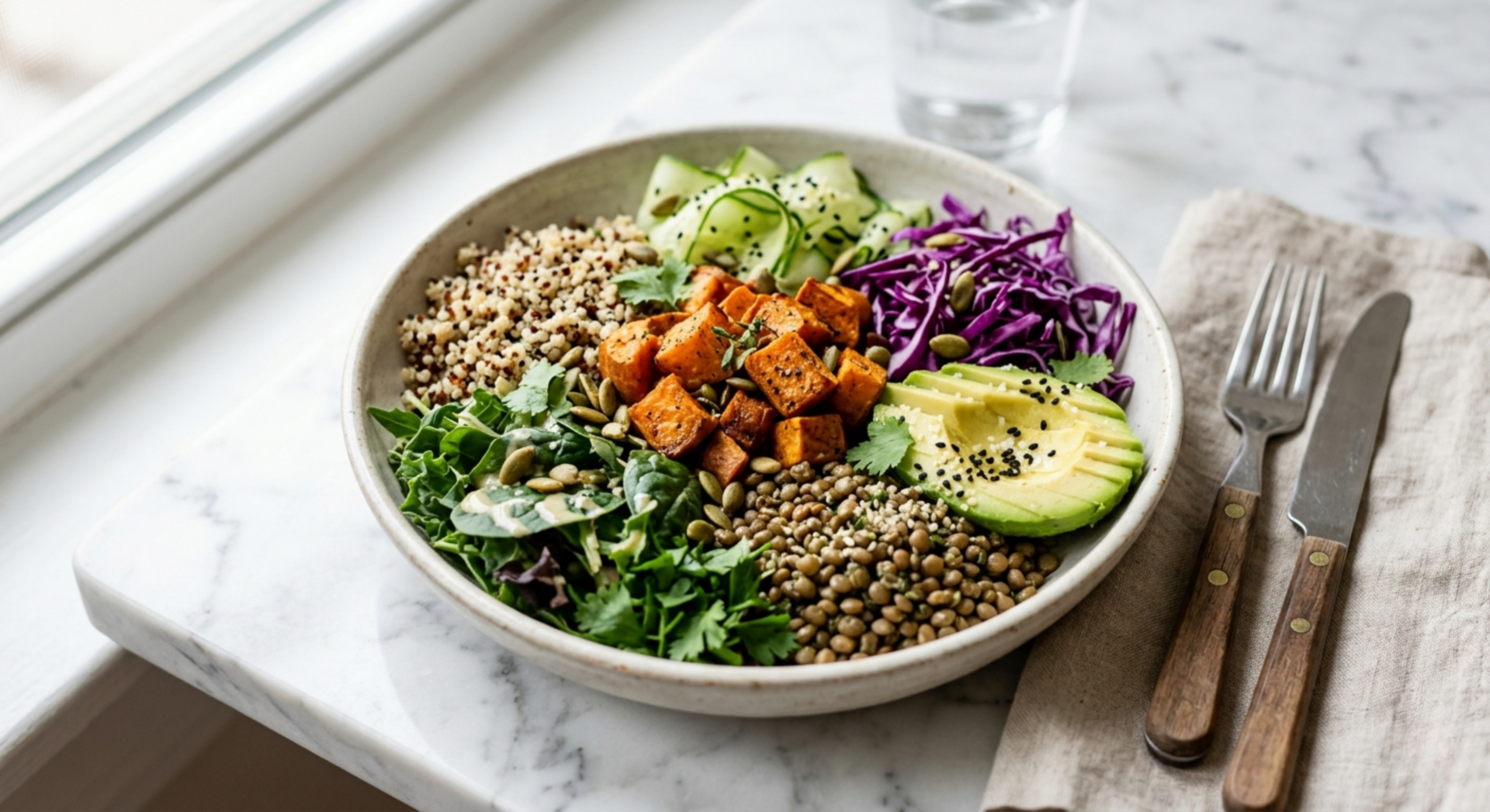 Sweet Potato and Lentil Nourish Bowl